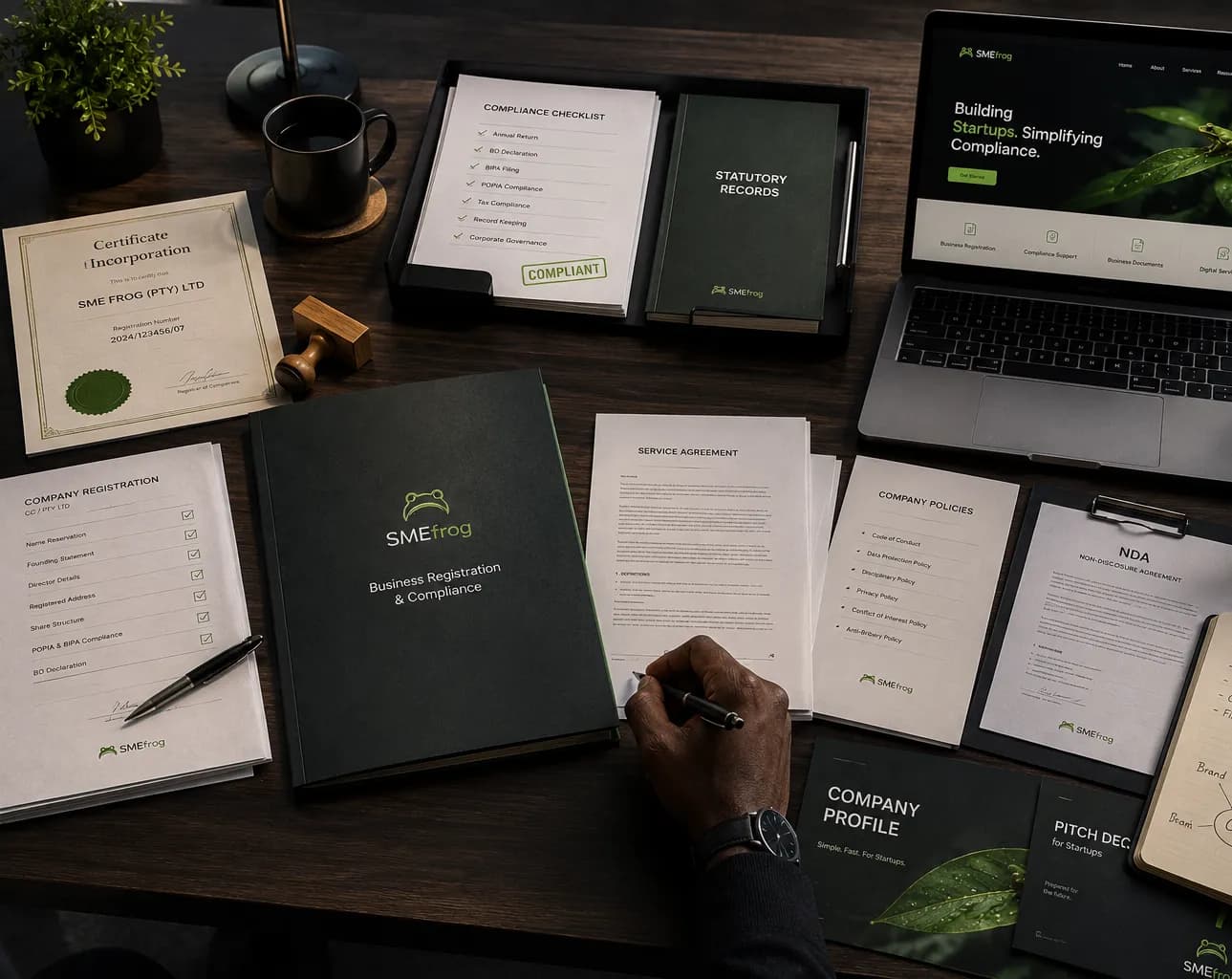 Business documents and forms representing TANGISON product lineup